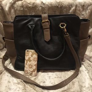 Large Brown/Black tote purse